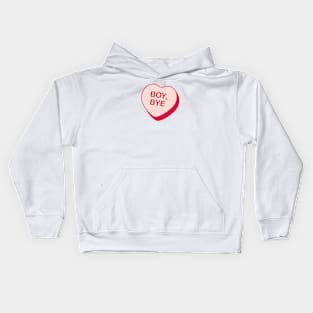 Boy Bye Rejected Candy Heart Kids Hoodie